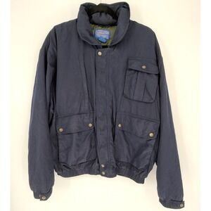 Pendleton Jacket Mens XL Navy 3M Thinsulate‎ Hooded Insulated Zip Snap Pockets